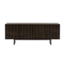Gallery Direct Onda four door sideboard with slatted wave front in walnut finish