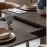 Gallery Direct Onda Walnut Oval Extending Dining Table extension mechanism
