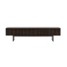 Gallery Direct Onda Walnut Media Unit – Slatted Front TV Stand