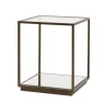 Angled view of Gallery Direct Avento bronze glass side table