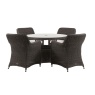 Gallery Direct Ascot 4 Seater Round Dining Set Salt Spray
