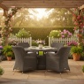 Gallery Direct Ascot 4 Seater Round Dining Set Salt Spray