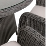 Gallery Direct Ascot 6 Seater Round Dining Set Chair Detail Salt Spray Outdoor Furniture