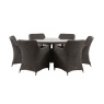 Gallery Direct Ascot 6 Seater Round Dining Set Salt Spray