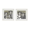 Gallery Direct Animal Antics Cow Framed Art Set of 2 – Modern Graphic Wall Art