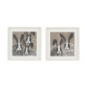 Gallery Direct Animal Antics Hares Framed Wall Art Set of 2 – Modern Hare Prints