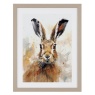 Gallery Direct Hadley hare framed wall art watercolour animal illustration