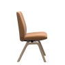Stressless Laurel D200 low back dining chair in Batick Caramel leather Scandinavian dining chair – side profile