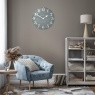 Gallery Direct Thomas Kent Arabic 12cm Wall Clock Flax Blue
