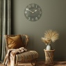 Gallery Direct Thomas Kent Arabic 12cm Wall Clock Lichen Green