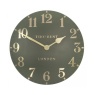 Gallery Direct Thomas Kent Arabic 12cm Wall Clock Lichen Green