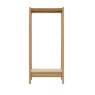 Gallery Direct Bibury Open Wardrobe in natural oak and woven rattan
