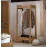 Gallery Direct Bibury open wardrobe in natural oak with hanging rail