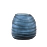 Gallery Direct Sintra Handblown Carved Glass Vase Small Ink