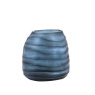 Gallery Direct Sintra Handblown Carved Glass Vase Small Ink