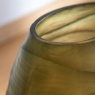 Gallery Direct Sintra Handblown Carved Glass Vase Large Olive