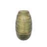 Gallery Direct Sintra Handblown Carved Glass Vase Large Olive