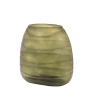 Gallery Direct Sintra Handblown Carved Glass Vase Large Olive