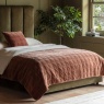 Gallery Cotton Velvet Stitched Bedspread - Rust