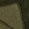 Gallery Direct Gallery Cotton Velvet Stitched Bedspread - Olive