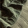 Gallery Direct Gallery Cotton Velvet Stitched Bedspread - Olive