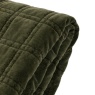 Gallery Direct Gallery Cotton Velvet Stitched Bedspread - Olive