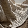 Gallery Crinkle Stripe Bedspread - Beige