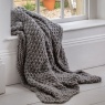 Gallery Moss Chunky Knitted Throw - Grey