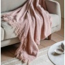 Gallery Dottie Faux Mohair Throw - Rose Pink