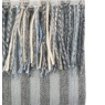 Gallery Direct Gallery Lille Jaquard Stripe Throw - Blue / Natural