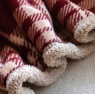 Gallery Direct Gallery Tartan Sherpa Throw - Mulberry