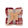 Gallery Direct Gallery Tartan Sherpa Throw - Mulberry