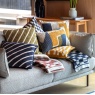 Gallery Direct Gallery Quinn Jacquard Cushion - Ochre & Navy Square