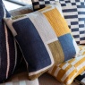 Gallery Quinn Jacquard Cushion - Ochre & Navy Square