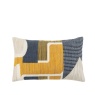 Gallery Direct Gallery Quinn Jacquard Cushion - Ochre & Navy Rectangle