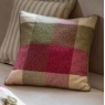 Gallery Dursley Check Cushion - Cranberry & Olive