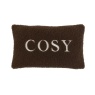 Gallery Direct Gallery Cosy Embroidered Cushion Chocolate