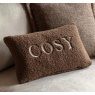 Gallery Cosy Embroidered Cushion Chocolate