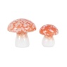Gallery Direct Gallery Confetti Glass Mushrooms - Set Of 2 - Burnt Orange