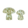 Gallery Direct Gallery Confetti Glass Mushrooms - Set Of 2 - Forest Green