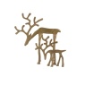 Gallery Direct Gallery Woodland Set of 2 Metal Reindeer Gold