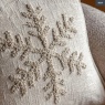 Gallery Direct Gallery Deco Luxe Embroidered Snowflake Cushion