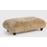 Tetrad Nappa Rectangular Stool in natural sheepskin