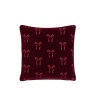 Gallery Direct Gallery Heritage Bow Chenille Cushion Merlot