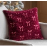 Gallery Heritage Bow Chenille Cushion Merlot