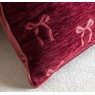 Gallery Direct Gallery Heritage Bow Chenille Cushion Merlot