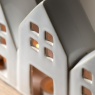 Gallery Direct Gallery Pearly White Houses Tealight Holder