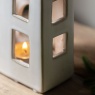 Gallery Direct Gallery Pearly White House Tealight Holder Single