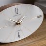 Gallery Direct Thomas Kent Greenwich Ellipse Mantle Clock Oak Stripe