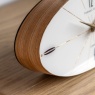 Gallery Direct Thomas Kent Greenwich Ellipse Mantle Clock Oak Stripe